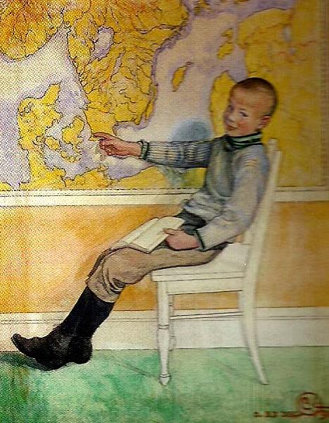 Carl Larsson Esbjorn och kartan